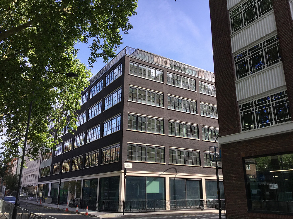 Front view of new build Asta House Fitrovia London