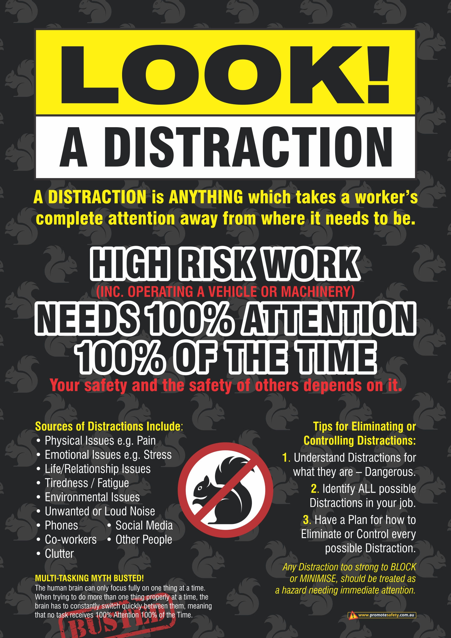 Distractions Safety Posters