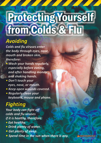 Colds &amp; Flu Safety Posters | Promote Safety
