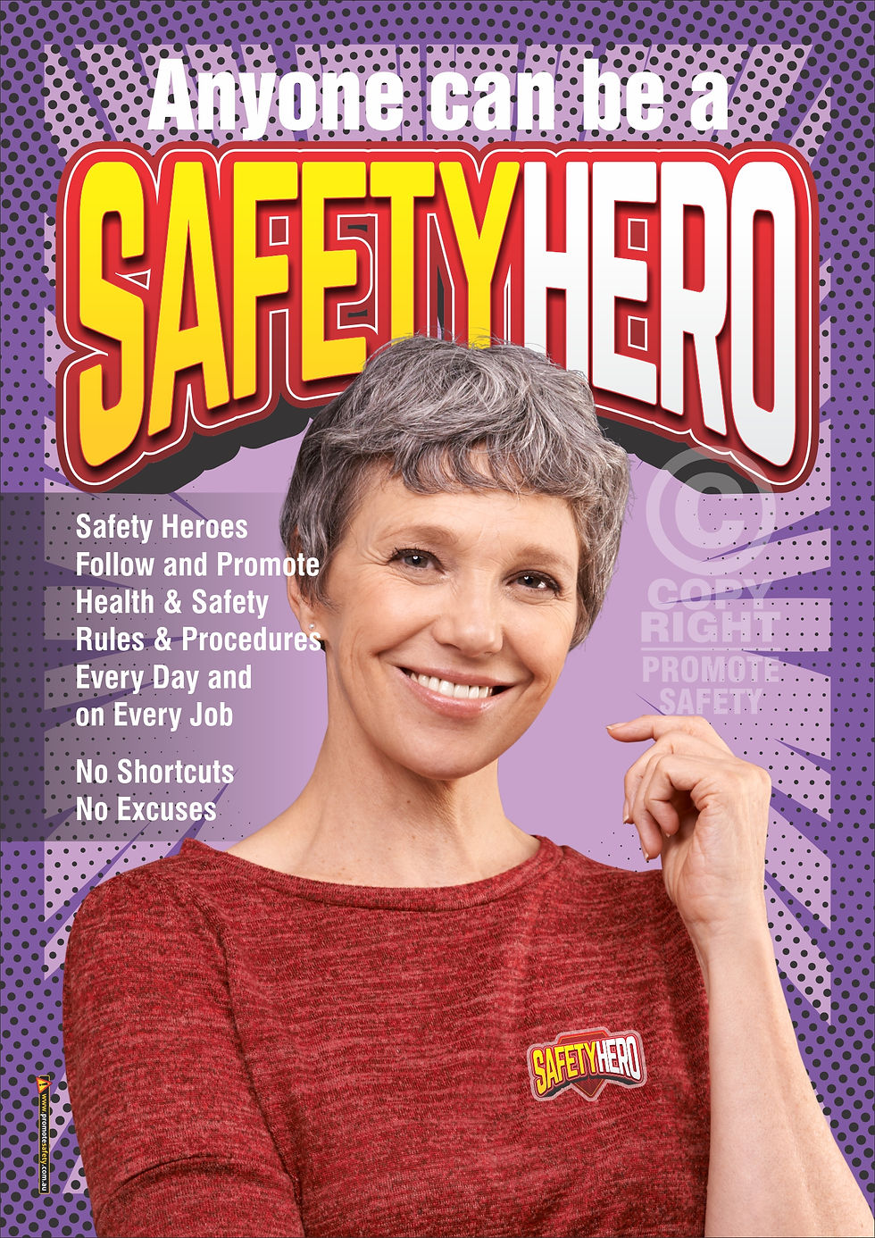 Anyone Can Be a Safety Hero Safety Poster (Female 3)
