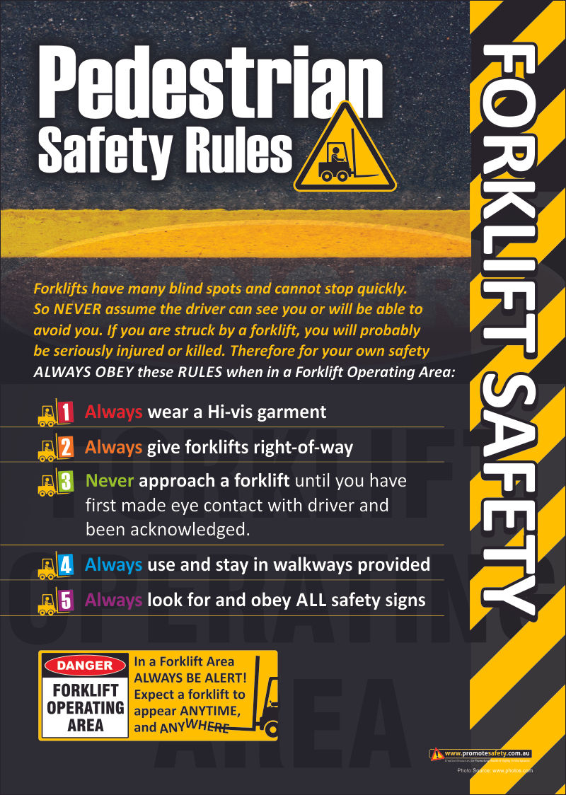 Forklift Pedestrians Safety Posters Promote Safety Forklift Pedestrians Safety Posters Promote Safety