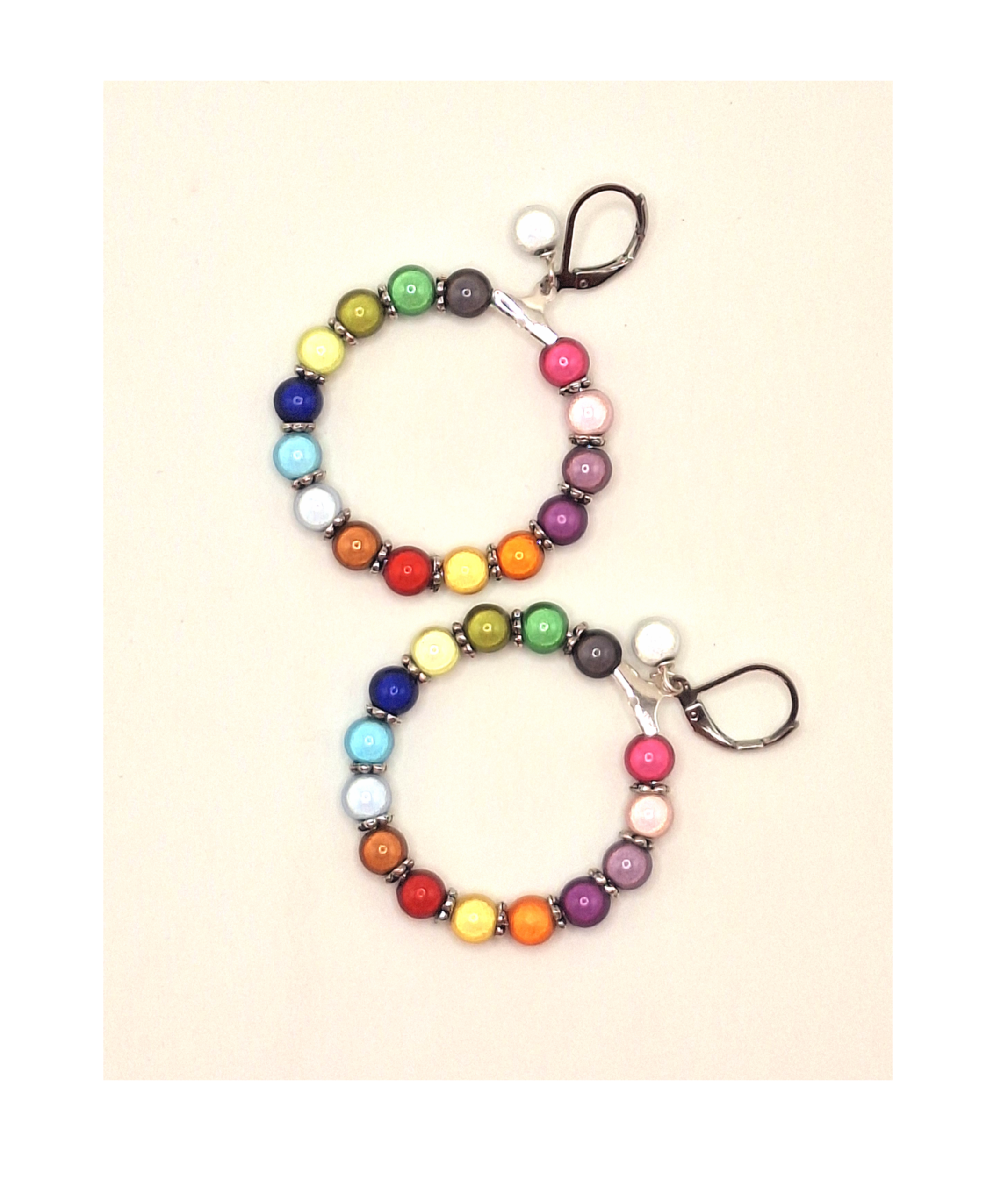 boucles d'oreilles arc en ciel