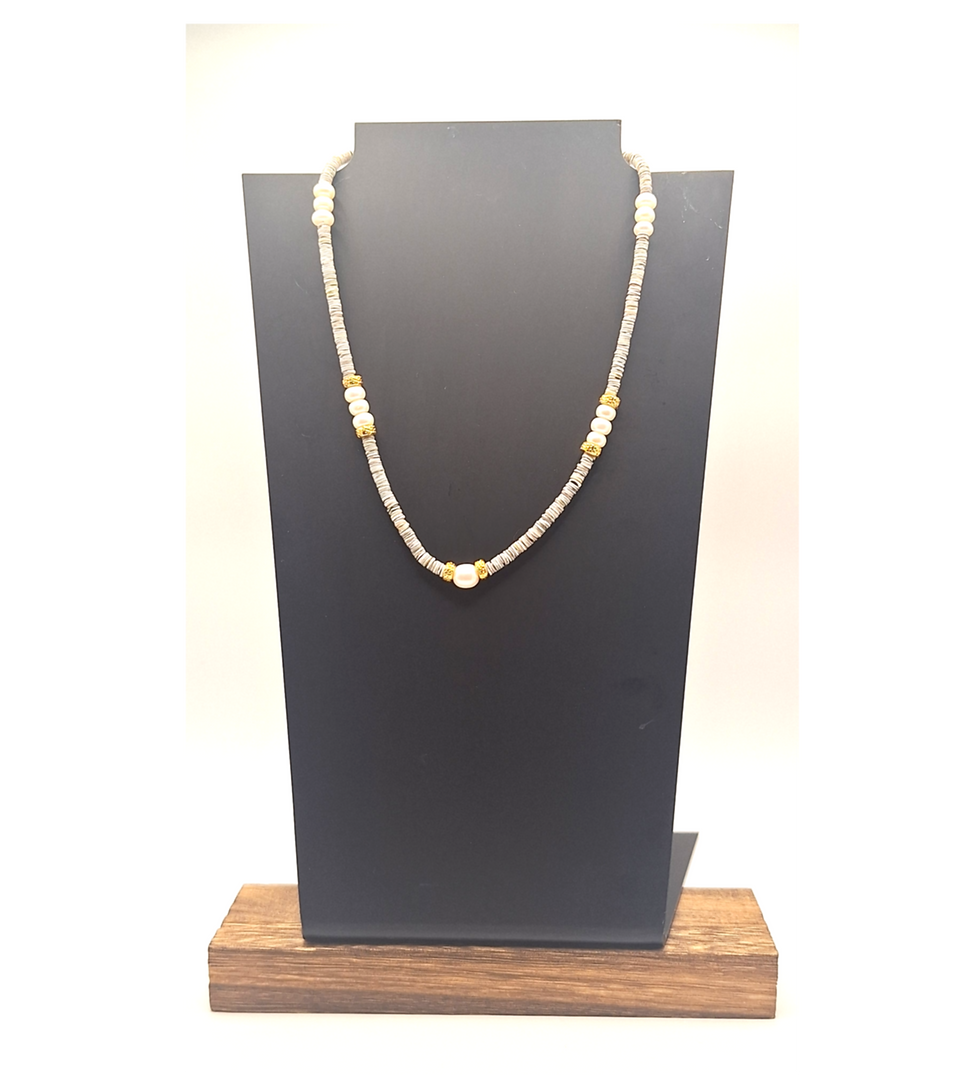 Miniature : collier coquillage perles d'eau