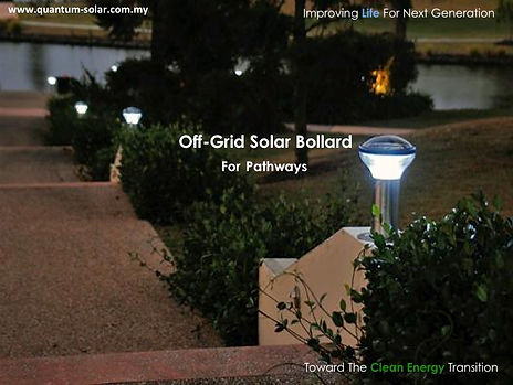 off grid solar bollard for pathways