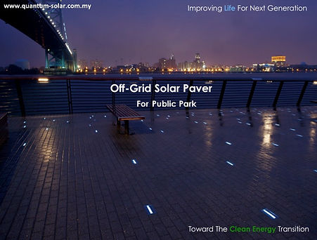 off grid solar paver for public park