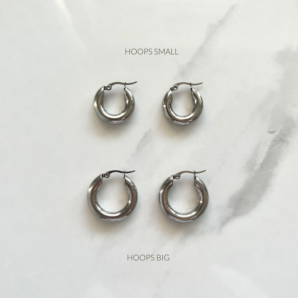 Miniatura: Kolczyki HOOPS SMALL / silver