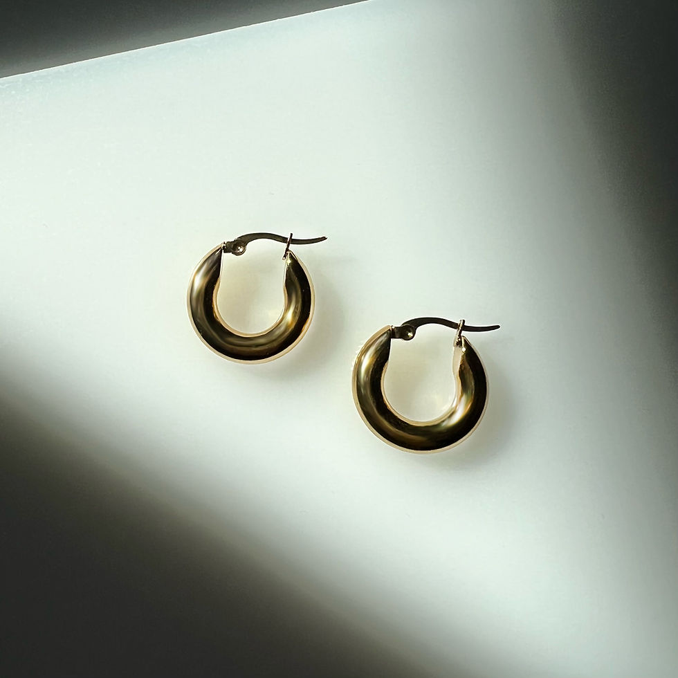 Miniatura: Kolczyki HOOPS SMALL / gold