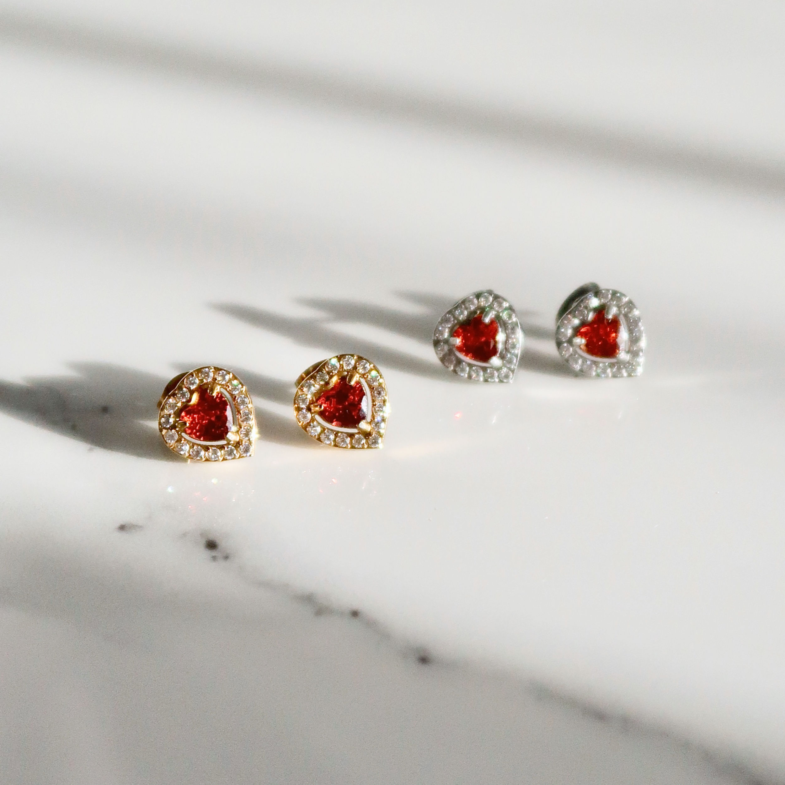 Kolczyki ADORE / red