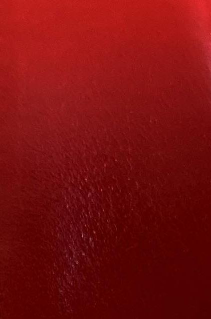 The red leather created by Tirrena Leather Processing, a tannery based in Lonigo (VI)