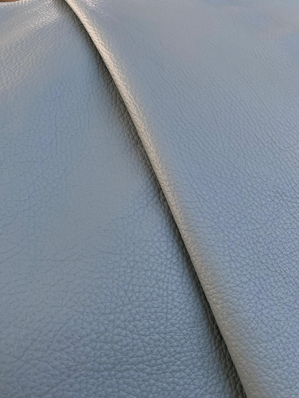 The white leather created by Tirrena Leather Processing, a tannery based in Lonigo, in the province