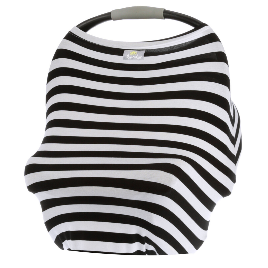 Mom Boss 4-in-1 Cover | Black & White Stripe