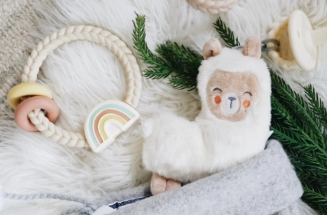 Thumbnail: Neutral Rainbow Ritzy Rattle Teether