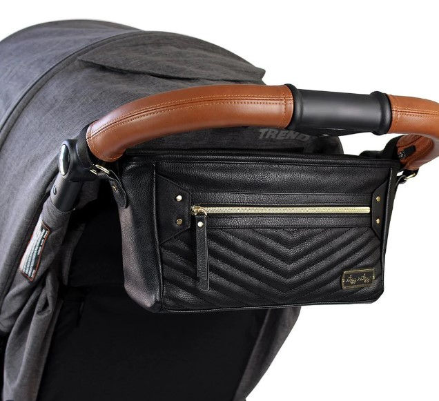 Thumbnail: Stroller Caddy Organizer | Black With Gold