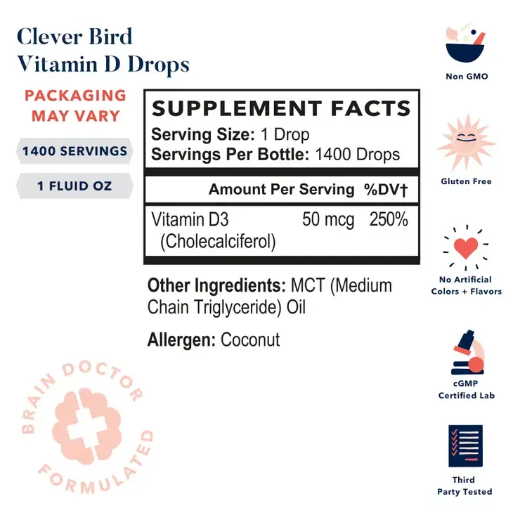 Thumbnail: Clever Bird Vitamin D Drops | 1 fl oz