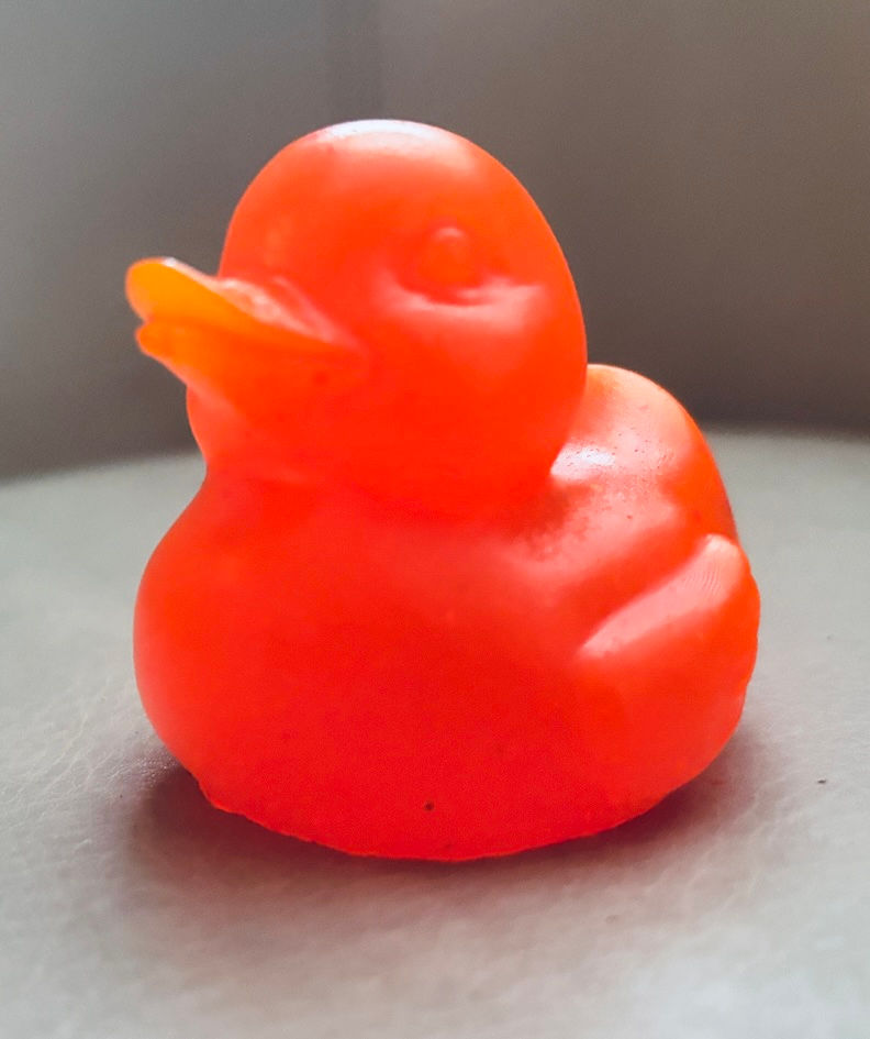 orange resin duck