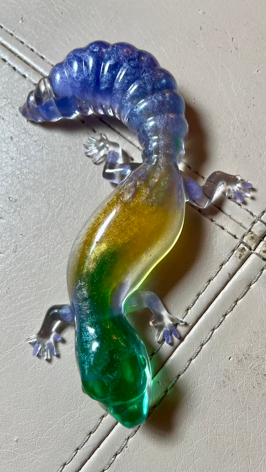 Thumbnail: Decorative Lizard - Green, Yellow, Purple, Clear