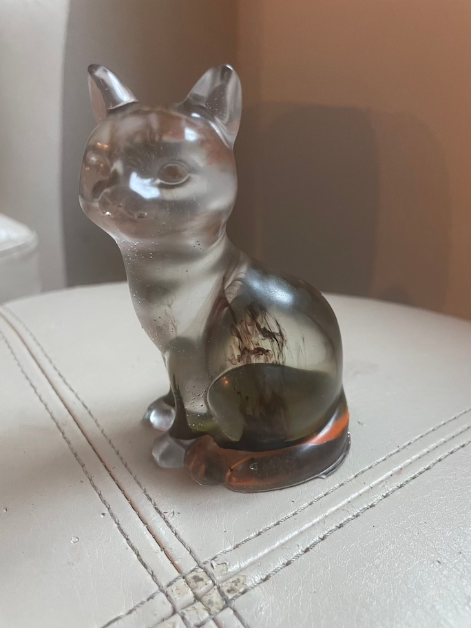 clear crystal cat