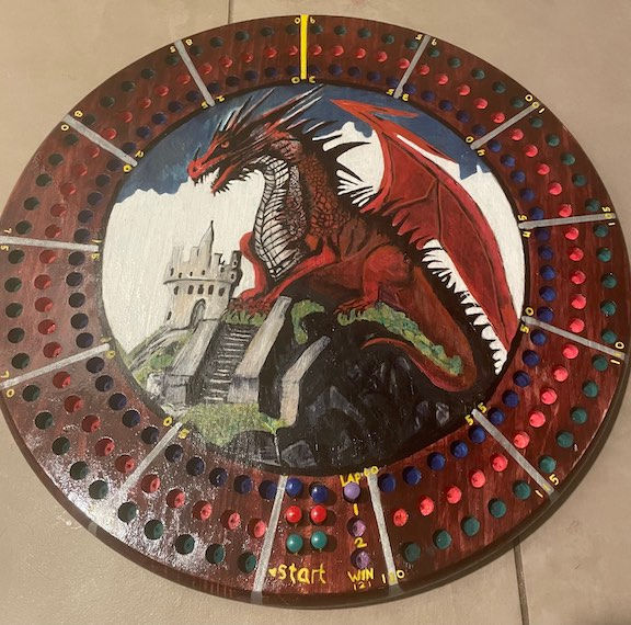 Thumbnail: Red Dragon Cribbage Board