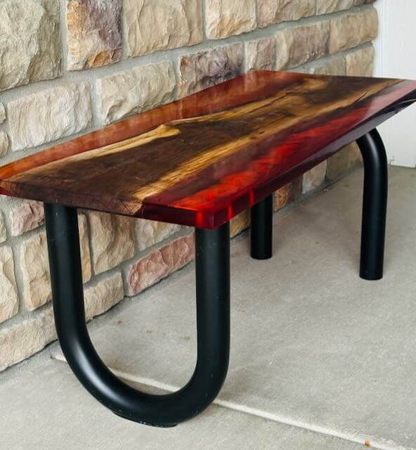 Thumbnail: resin river coffee table