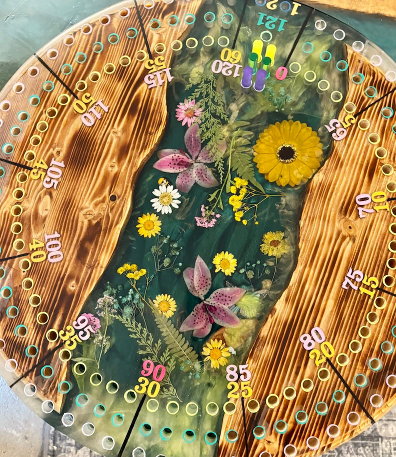 custom flower cribbage boards