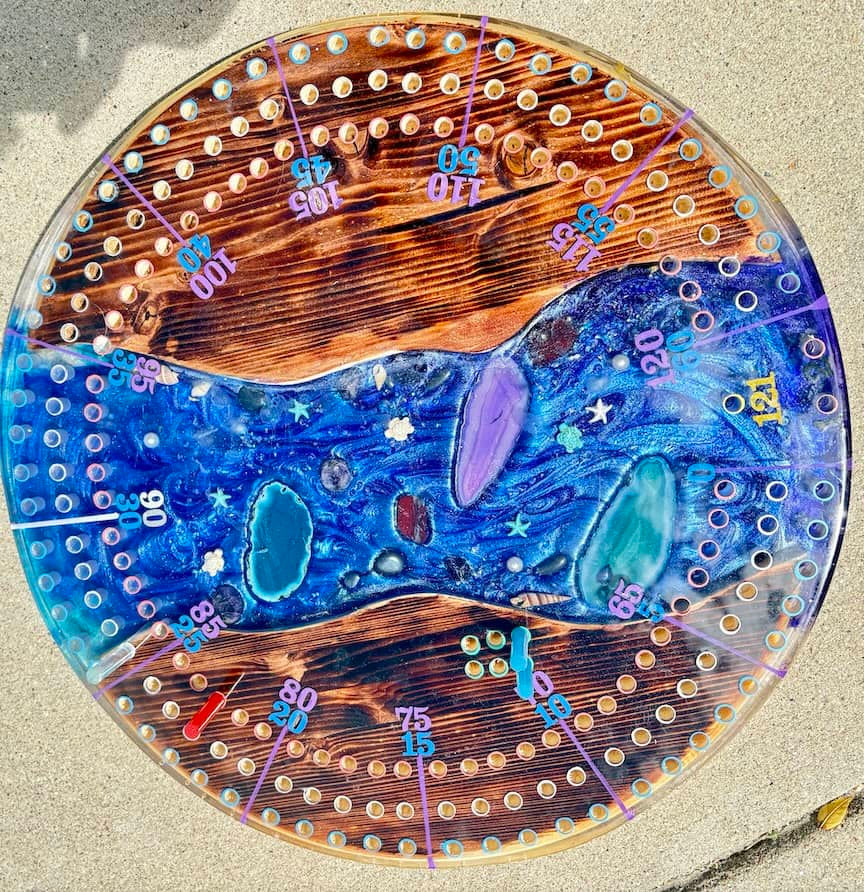 large resin river crib board
