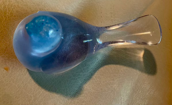 Thumbnail: Translucent blue white bird decoration