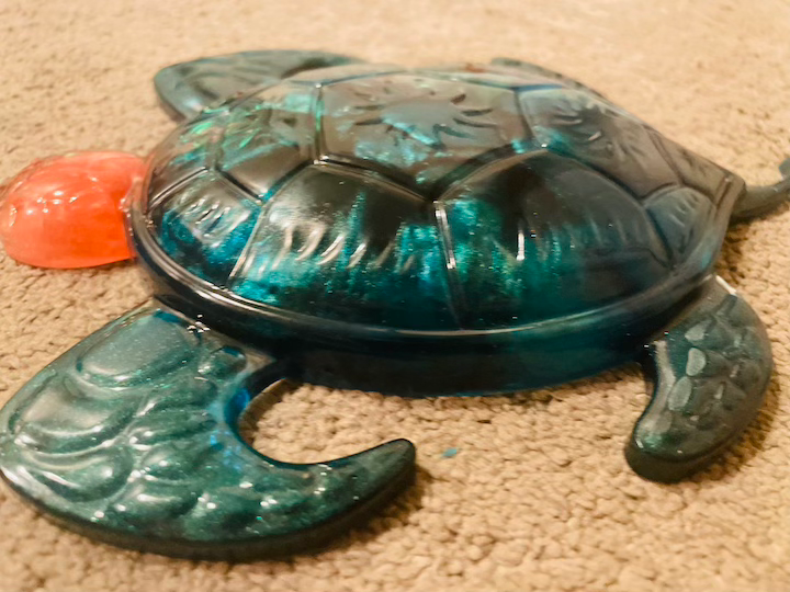 hanging sea turtle figurine