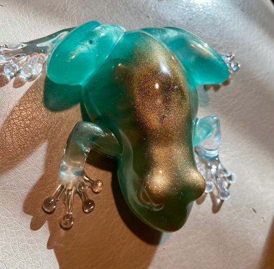 Thumbnail: Frog -Ocean Green and Gold