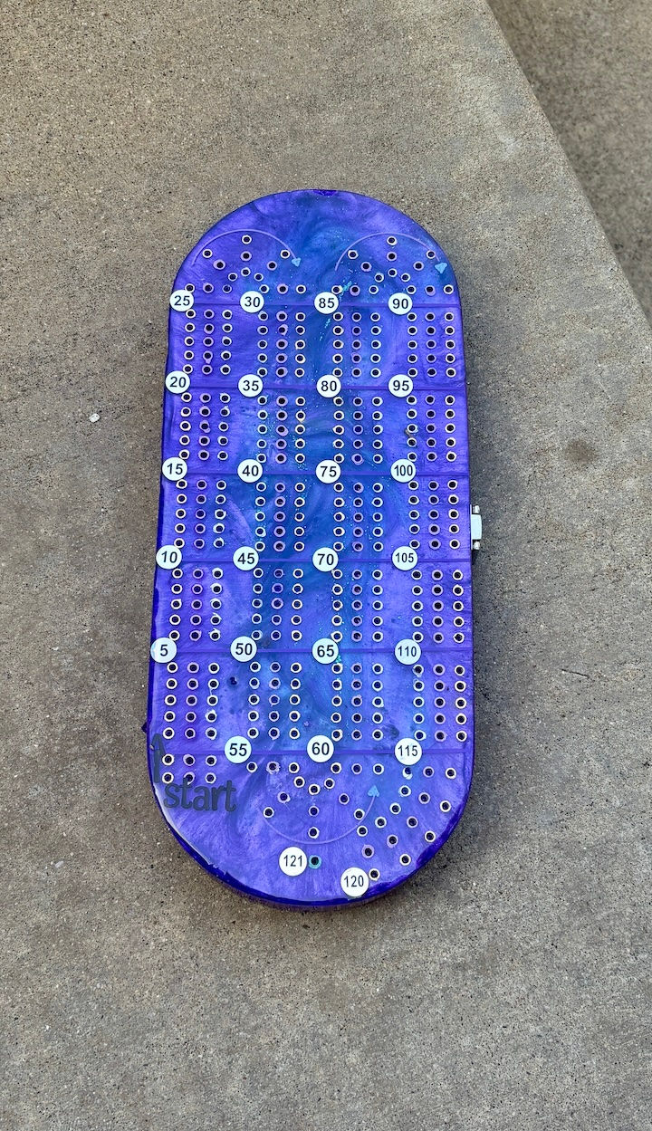 Thumbnail: handmade cribbage