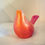 Thumbnail: Handmade Glass Resin Bird – Sunset Orange & Red