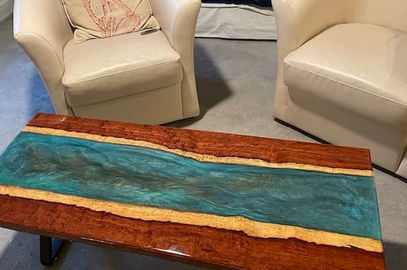 custom resin river coffee tables