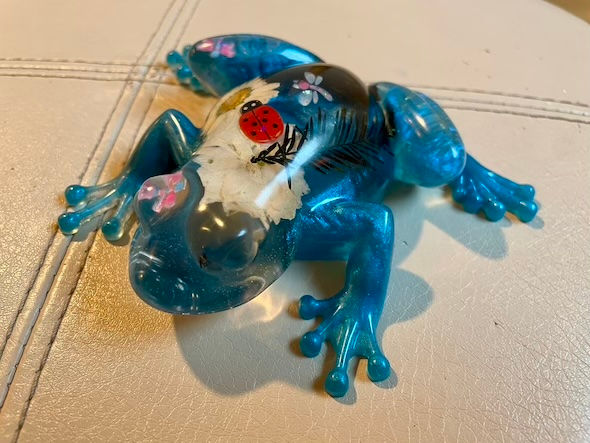 home decoration glass frog