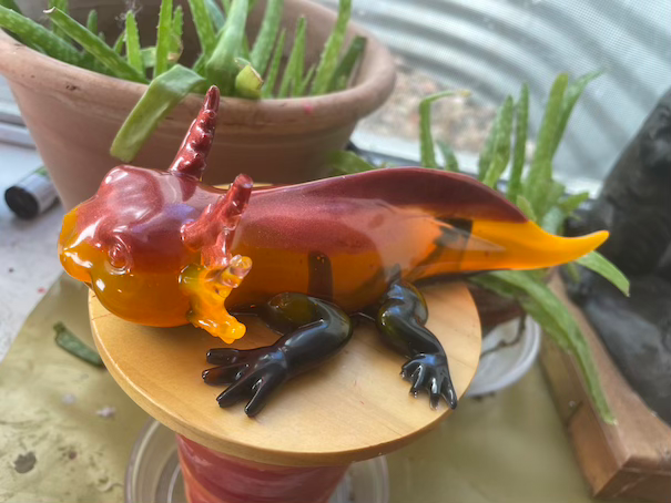 Thumbnail: glass resin axolotl orange