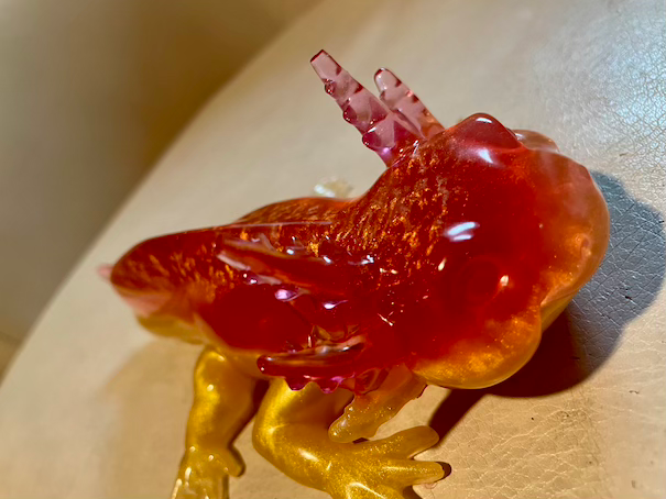 Thumbnail: Red and gold axolotl decoration