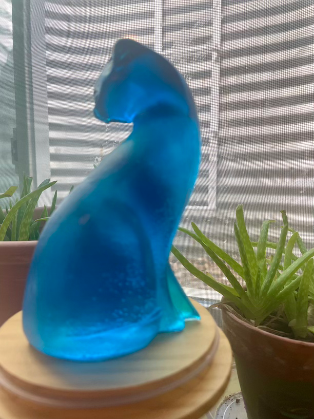 Thumbnail: cat glass resin cat figurine