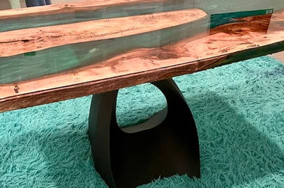 resiin river coffee table