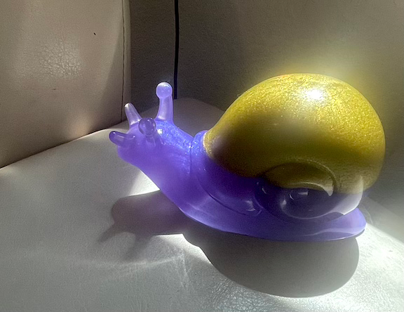 purple and gold snail large