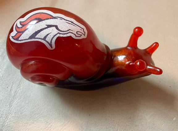 large snail decoration denver broncos