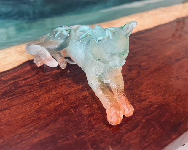 decoration animal glass cat