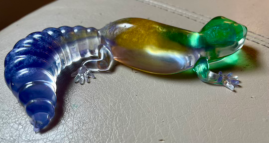 Thumbnail: Decorative Lizard - Green, Yellow, Purple, Clear