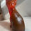 Thumbnail: Red and brown glass resin cat figurine