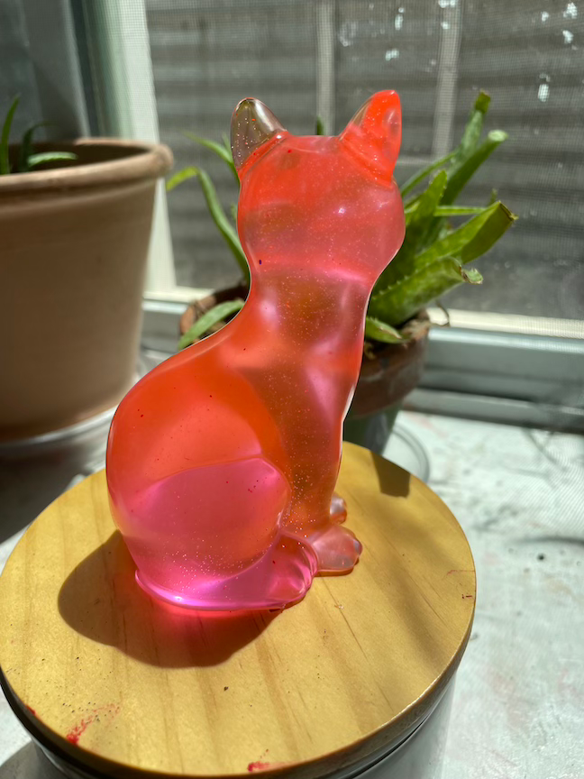 glass animal cat