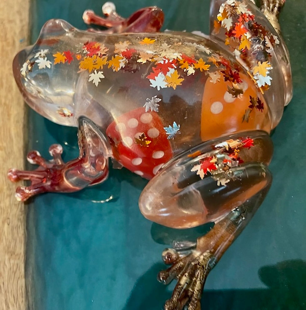 autumn decoration frog