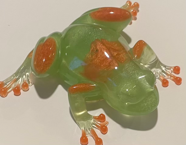 glass frog green