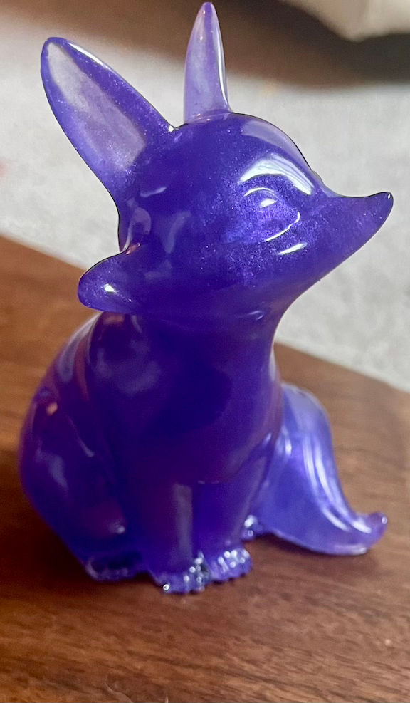 Thumbnail: fox figurine purple
