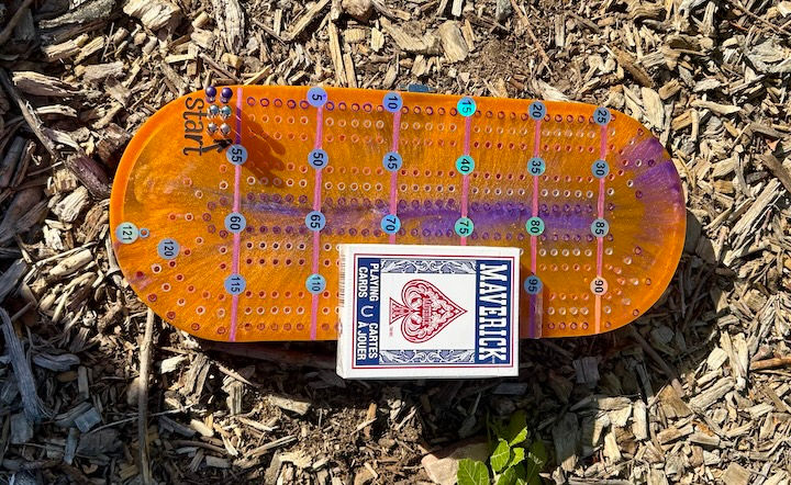 Thumbnail: hand crafted cribbage board gift