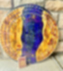 Purple round cribbage board