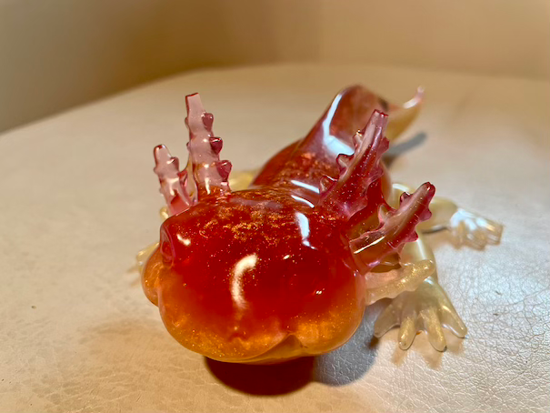 Thumbnail: Red and gold axolotl decoration