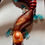 Thumbnail: Solid Resin Lizard - Copper Color with Red Tail/Green Feet