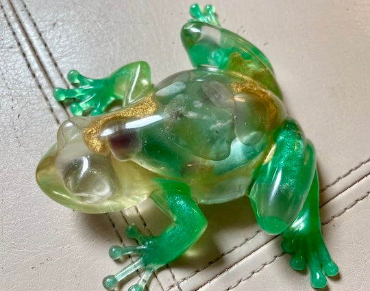 Thumbnail: Frog - Translucent Grass Green with River Rock